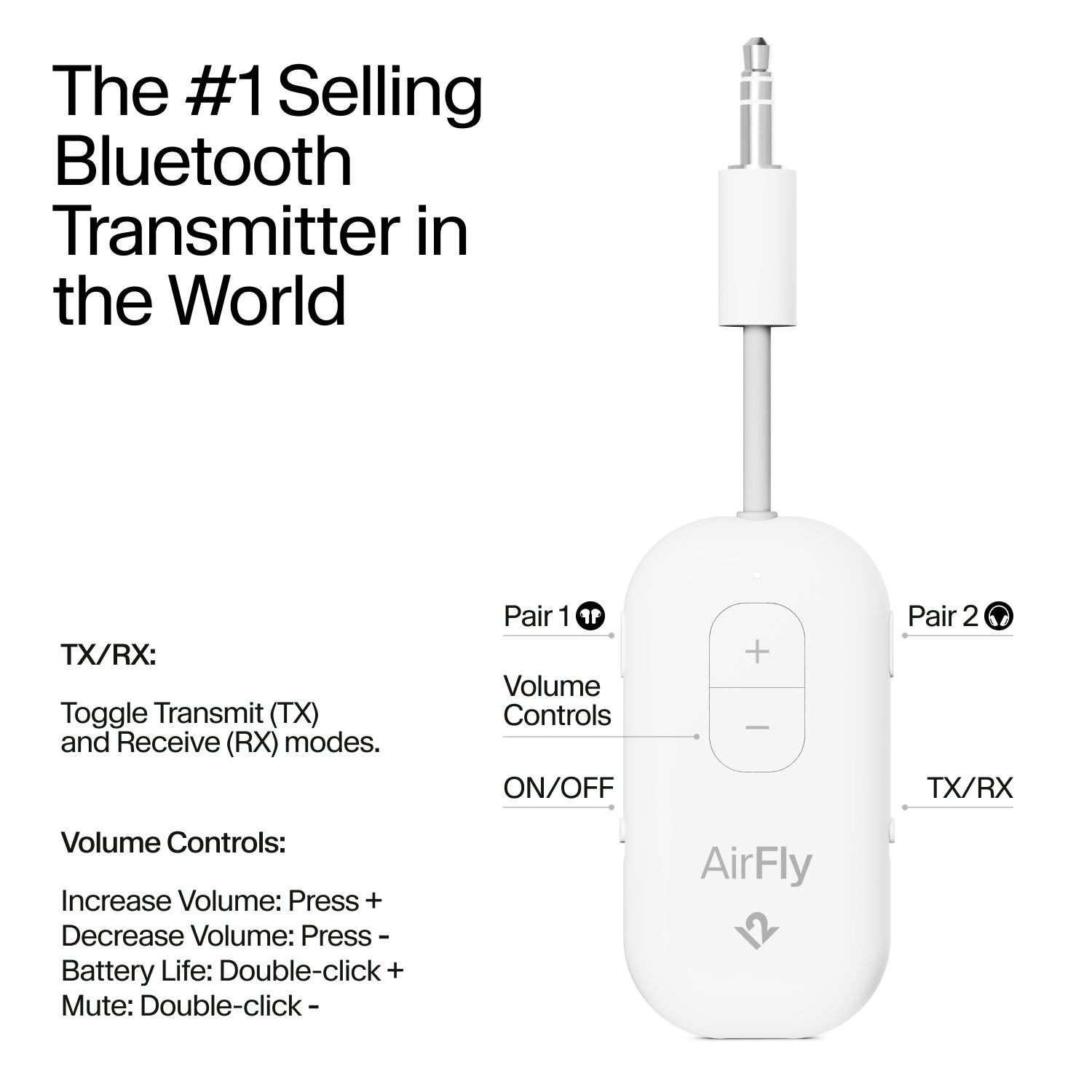 How do I pair my Bluetooth wireless headphones with AirFly Pro 2?